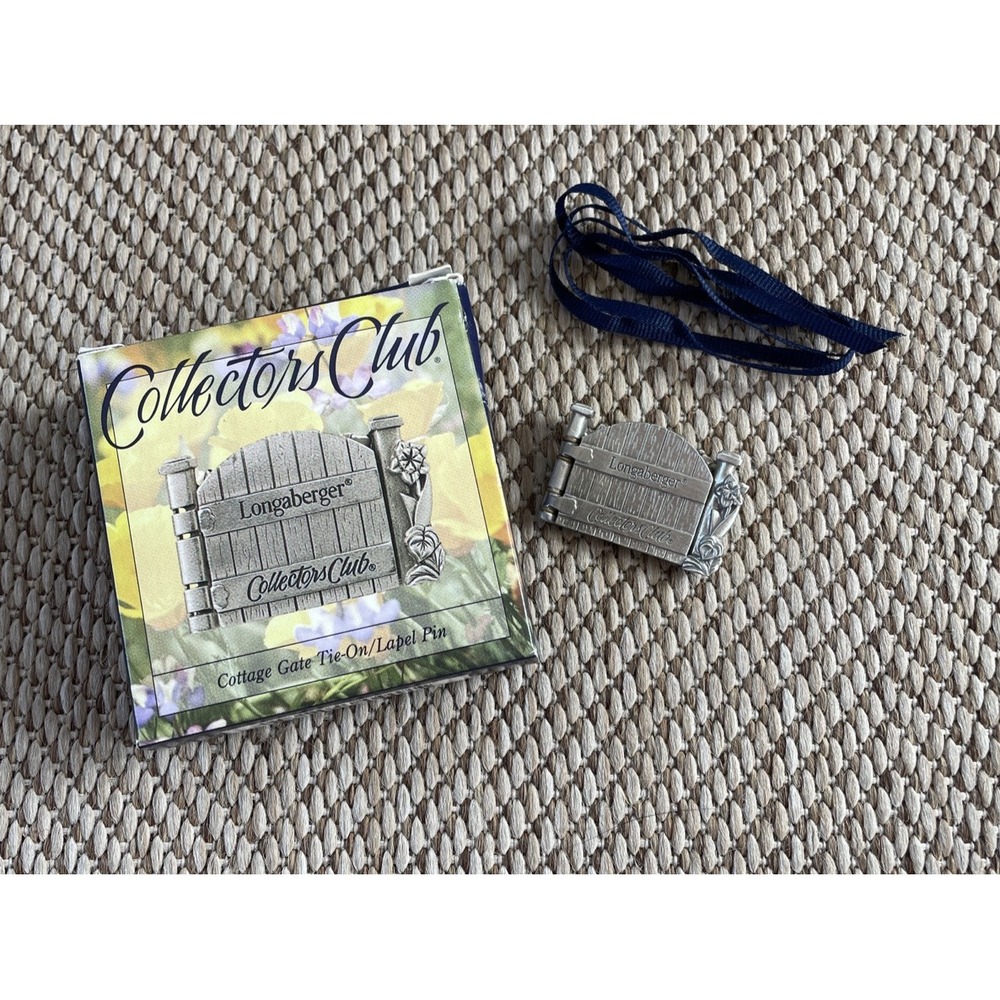 Longaberger Basket Collectors Club Cottage Gate Tie On Lapel Pin